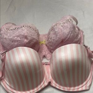 Victoria's Secret Pink Lace and Striped Bra